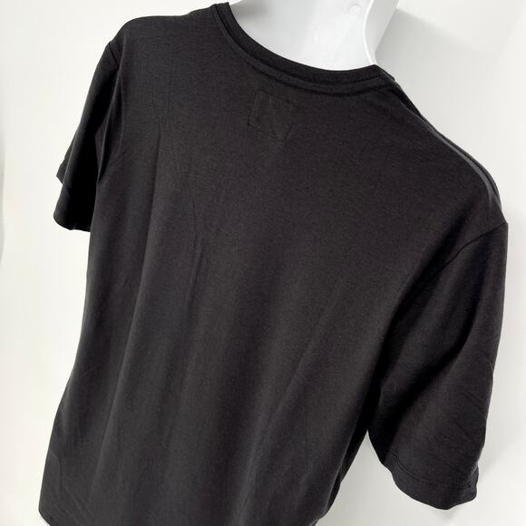 Cuts Clothing Mens NEW Split-Hem V-Neck Signature Fit Tee T-Shirt Sz L Black - Picture 5 of 7